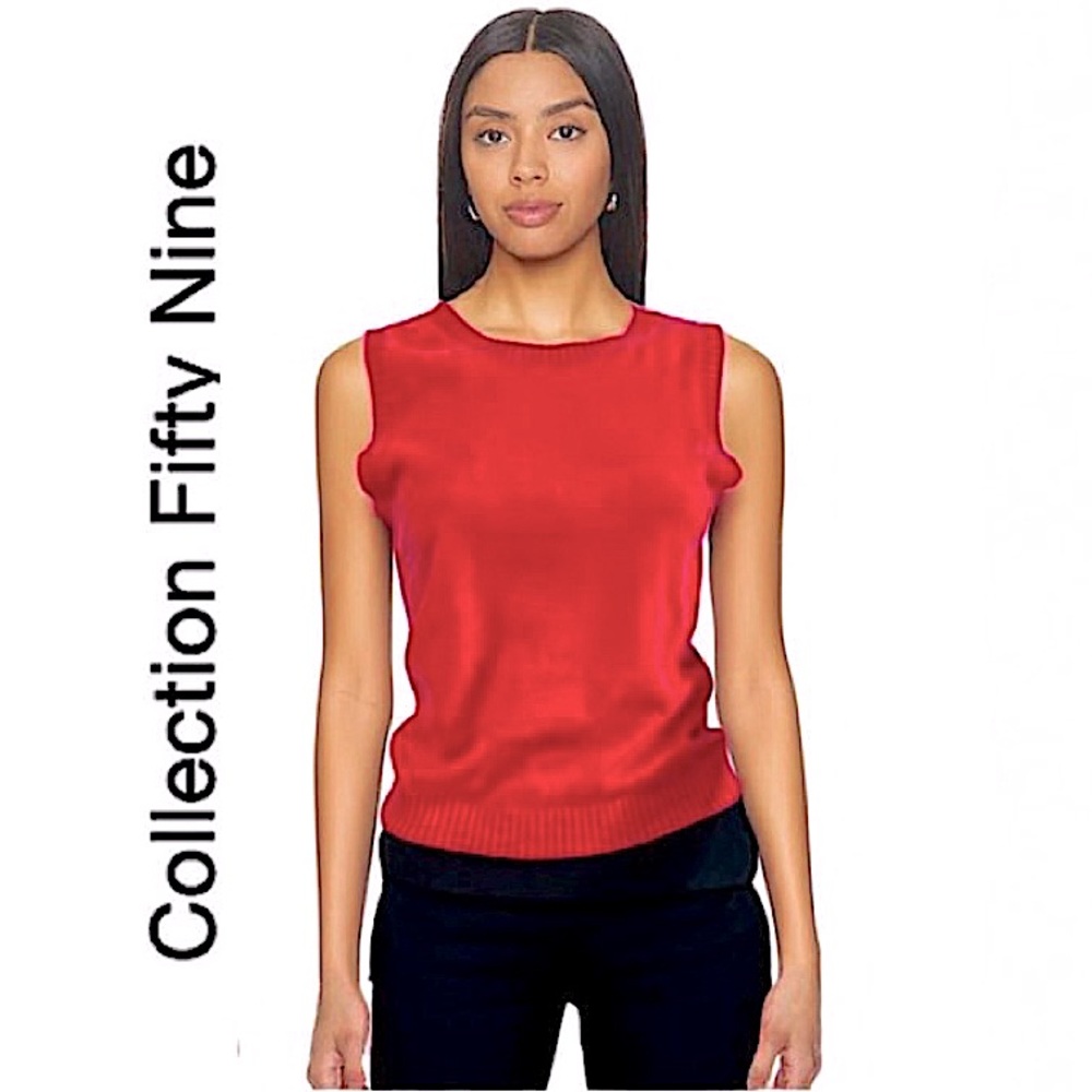 COLLECTION FIFTY NINE.EUC. Gorgeous 100% CASHMERE sleeveless sweater.Medium